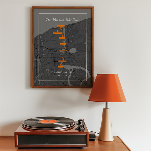 Our Niagara Falls Bicycle Ride Poster - Route Map 11