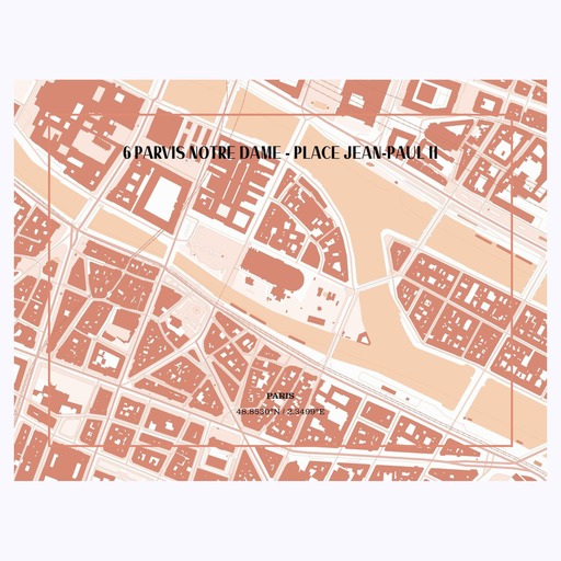 Notre-Dame de Paris Poster - Street Map 6