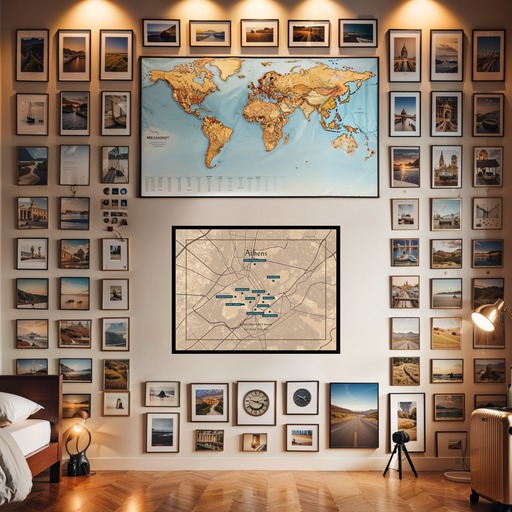 Athens Airbnb Tourist Poster in Road Trip - Street Map 9