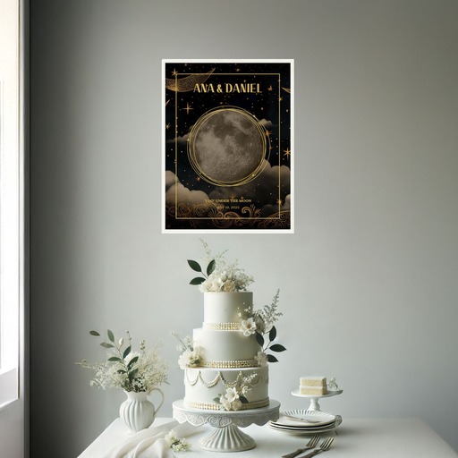 When We Got Married Poster - Realist Moon Phases Print 10