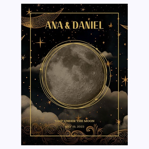 When We Got Married Poster - Realist Moon Phases Print 6