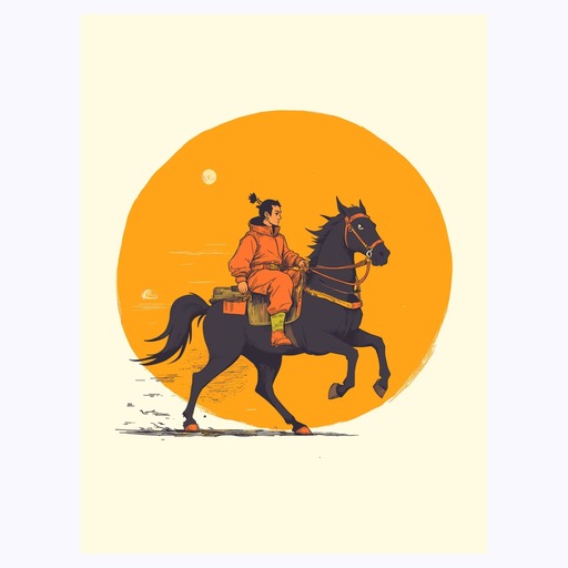 The Chariot in Vibrant Grunge Print - Custom Tarot Card Poster 6
