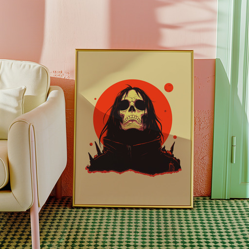 Death in Vibrant Grunge Print - Custom Tarot Card Poster 10