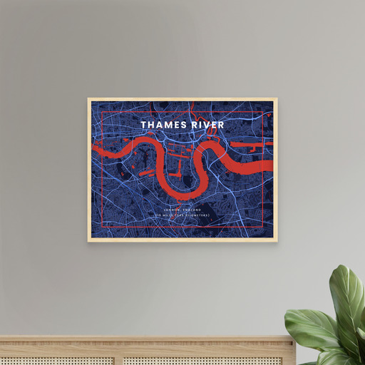 Thames River through London in High Energy Poster 9