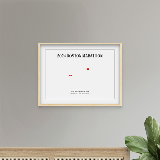 2024 Boston Marathon Poster - Route Map 11