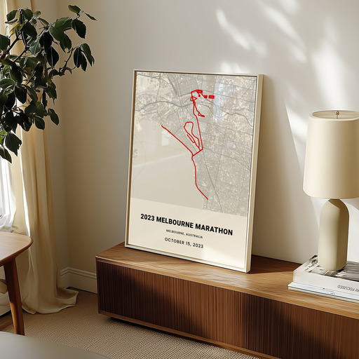 2023 Melbourne Marathon Poster - Route Map 10