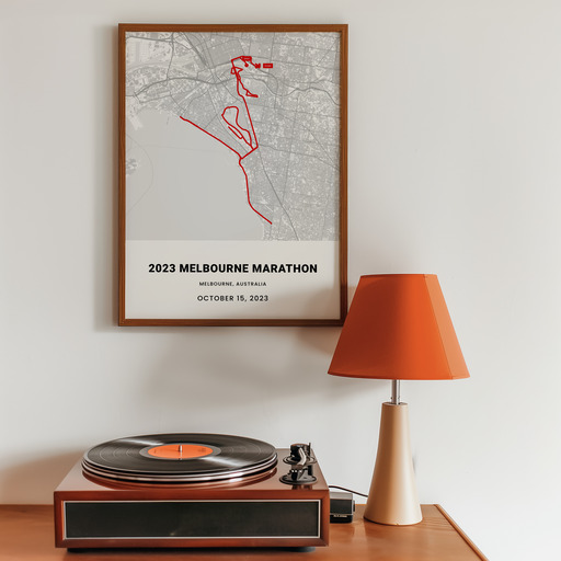 2023 Melbourne Marathon Poster - Route Map 11