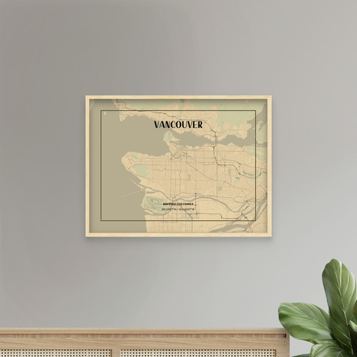 Vancouver in Vintage Poster - Street Map 9