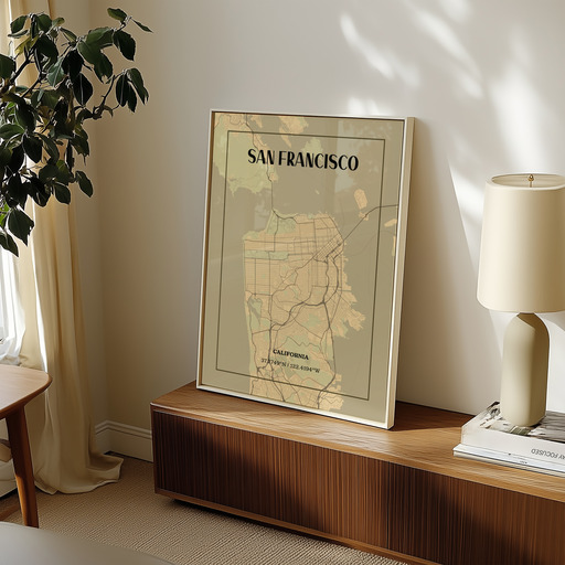 San Francisco in Vintage Poster - Street Map 9