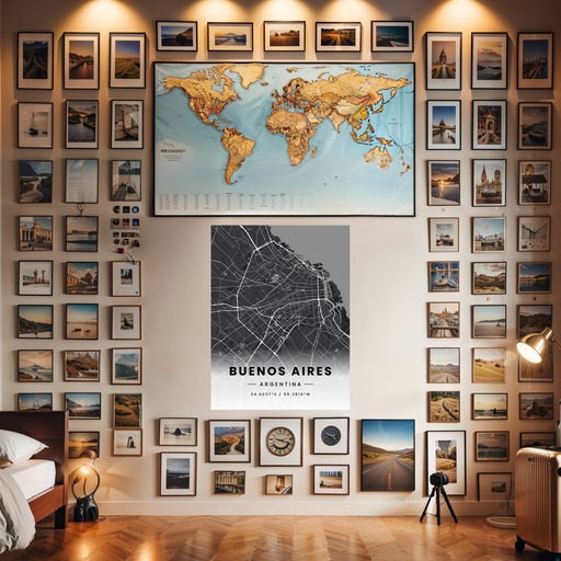 Buenos Aires in Dark Poster - Street Map 8
