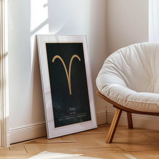 Aries in Simple Sharp Print - Custom Zodiac Sign Poster 10
