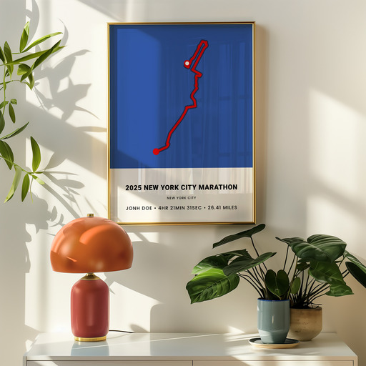 Minimalist 2025 New York City Marathon Poster 8