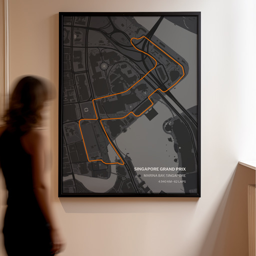 Singapore Grand Prix Poster - Track Map 11