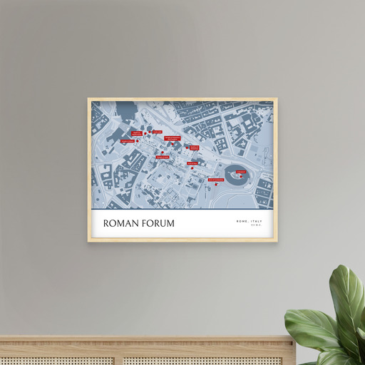 Roman Forum Poster - Street Map 9