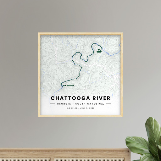 Rafting Trip to the Chattooga River Poster - Route Map 9