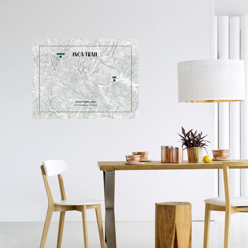 Inca Trail Hiking Trip Poster - Route Map 11