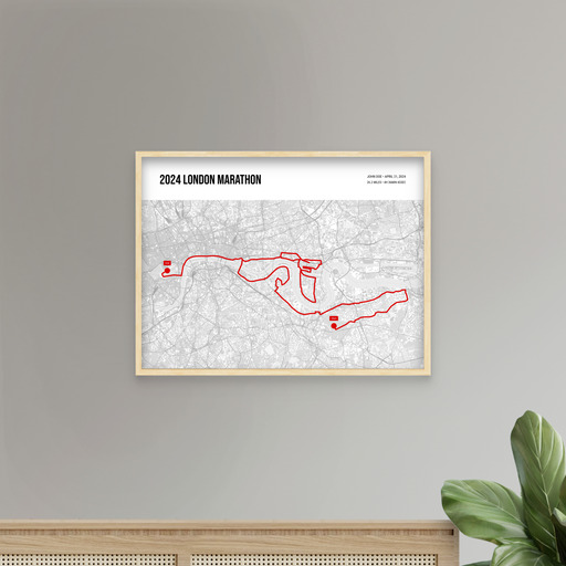 2024 London Marathon Poster - Route Map 10