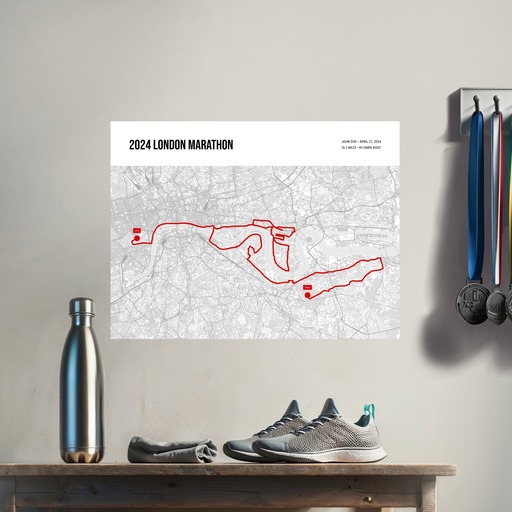2024 London Marathon Poster - Route Map 8