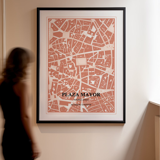 Plaza Mayor Poster - Street Map 10