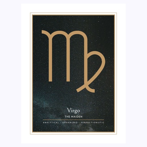 Virgo in Simple Sharp Print - Custom Zodiac Sign Poster 6
