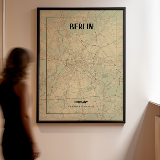Berlin in Vintage Poster - Street Map 11