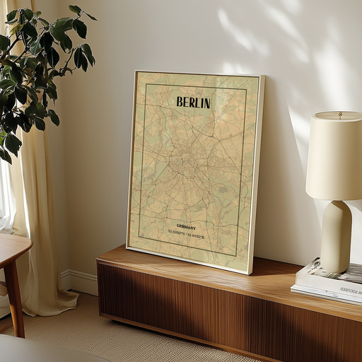 Berlin in Vintage Poster - Street Map 9