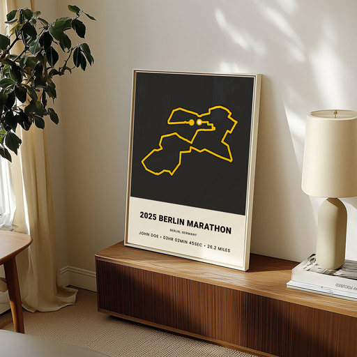 Minimalist 2025 Berlin Marathon Poster - Route Map 11