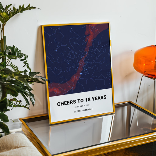 18th Birthday Poster - Celestial Map 11