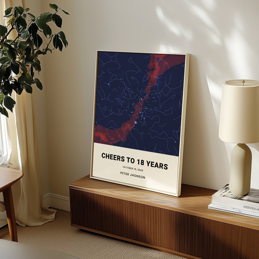 18th Birthday Poster - Celestial Map 8