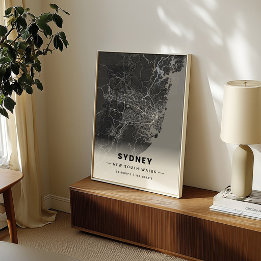 Sydney in Dark Poster - Street Map 9