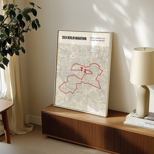 2024 Berlin Marathon Poster - Route Map 10