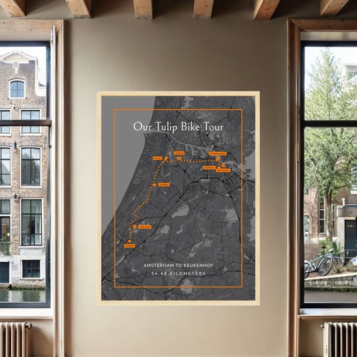Our Bicycle Ride Poster - Route Map 8