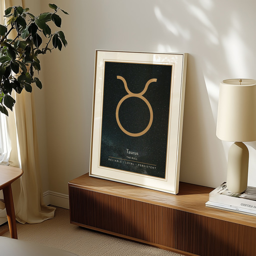 Taurus in Simple Sharp Print - Custom Zodiac Sign Poster 11