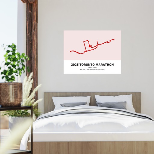 Minimalist 2025 Toronto Marathon Poster - Route Map 11
