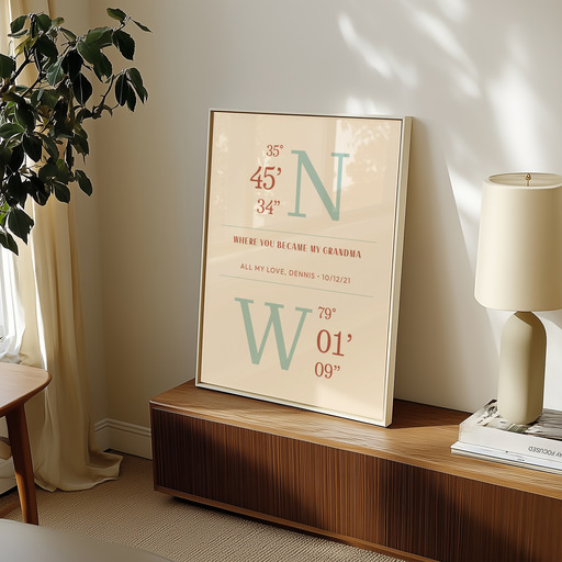 Where You Became My Grandma Poster - Coordinates 9