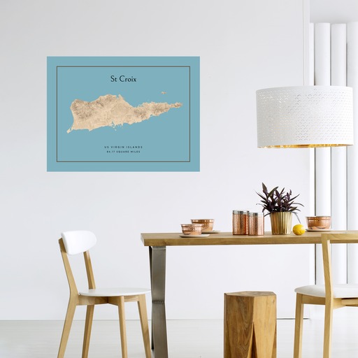 Island of St Croix Poster - Street Map 11
