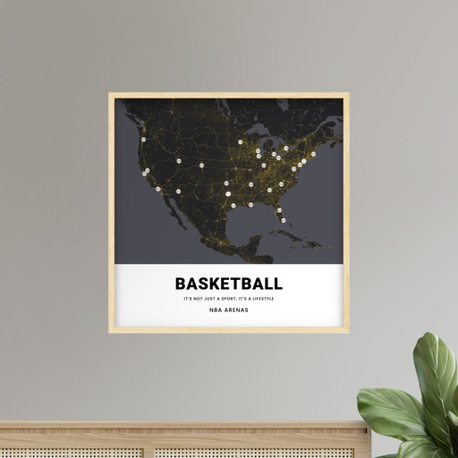 NBA Arenas Poster - Street Map 9