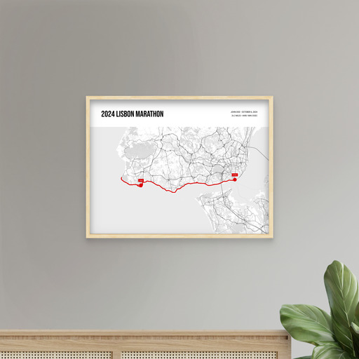 2024 Lisbon Marathon Poster - Route Map 10