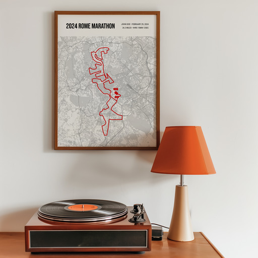 2024 Rome Marathon Poster - Route Map 11