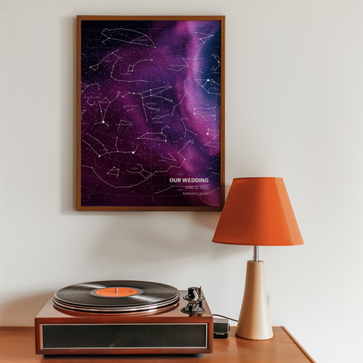 Our Wedding Poster in Nebula - Celestial Map 11