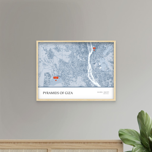 Pyramids of Giza Poster - Street Map 9