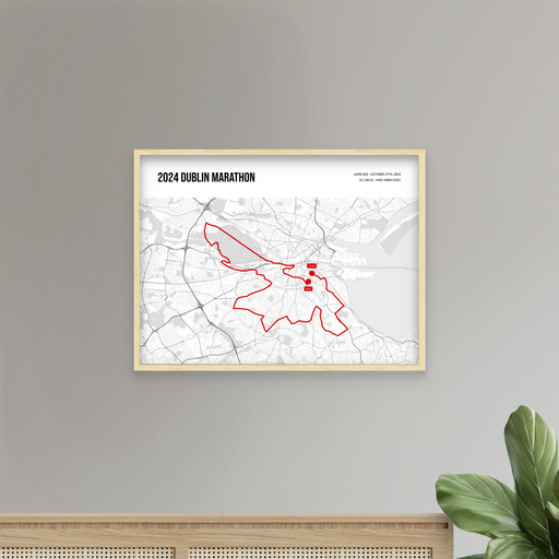 2024 Dublin Marathon Poster - Route Map 10