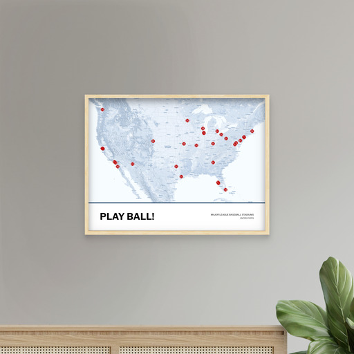 Major League Baseball Poster - Street Map 9