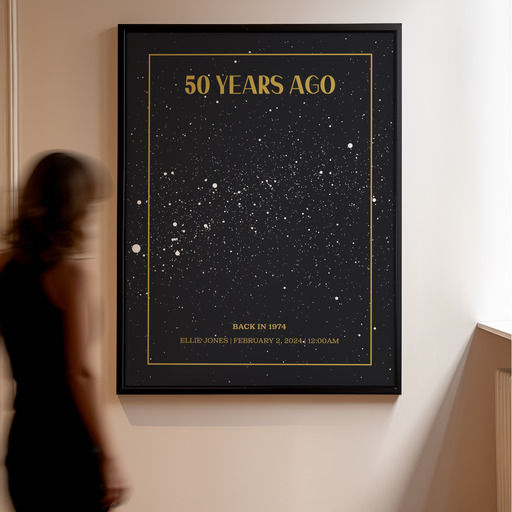 50th Birthday Poster - Celestial Map 11