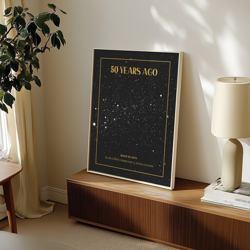 50th Birthday Poster - Celestial Map 9