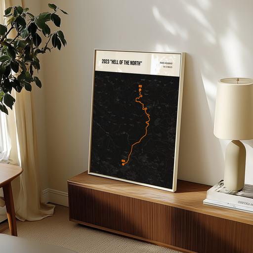 2023 Paris - Roubaix Poster - Route Map 9
