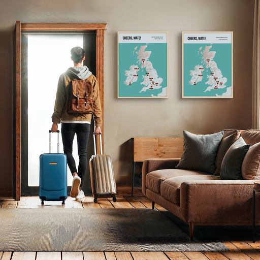 Our UK Trip Poster - Multimodal Route Map 9