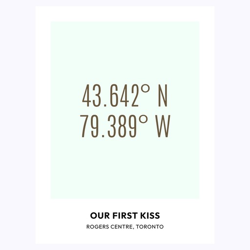 Where We Had Our First Kiss Poster - Coordinates 6