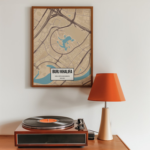 Burj Khalifa Poster - Street Map 9
