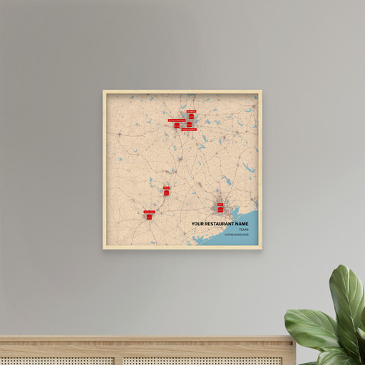 Our Restaurants Map Poster - Street Map 9